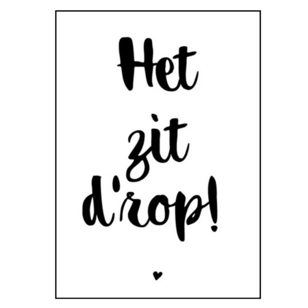 Mini Kaartje Het Zit Drop 2814