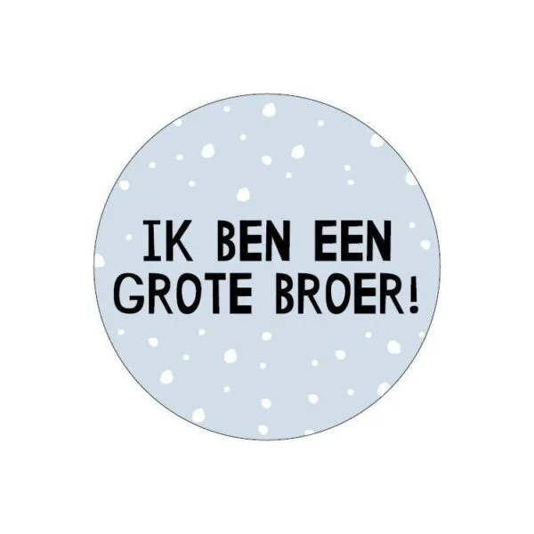 Sticker Ik ben Grote Broer blauw