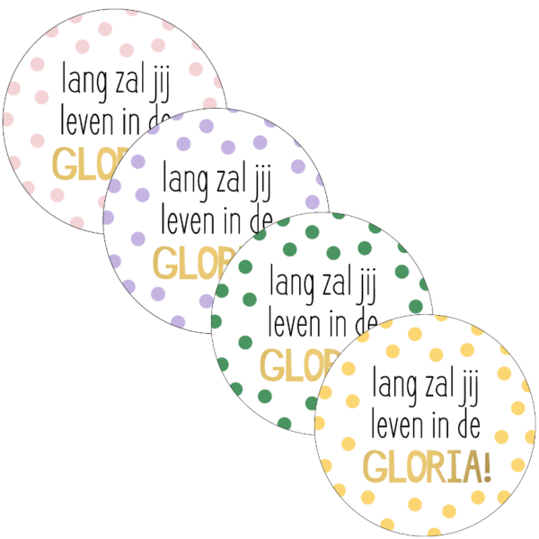 Stickers - Lang zal jij leven in de gloria (4 varianten)