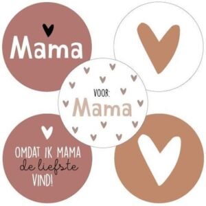 Sticker - Mama / Hart (5 varianten)