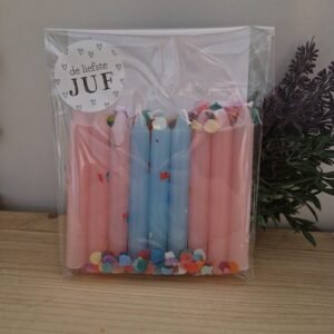 Kaarsen + Kaart voor de juf