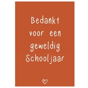 Kaart Bedankt voor een geweldig schooljaar