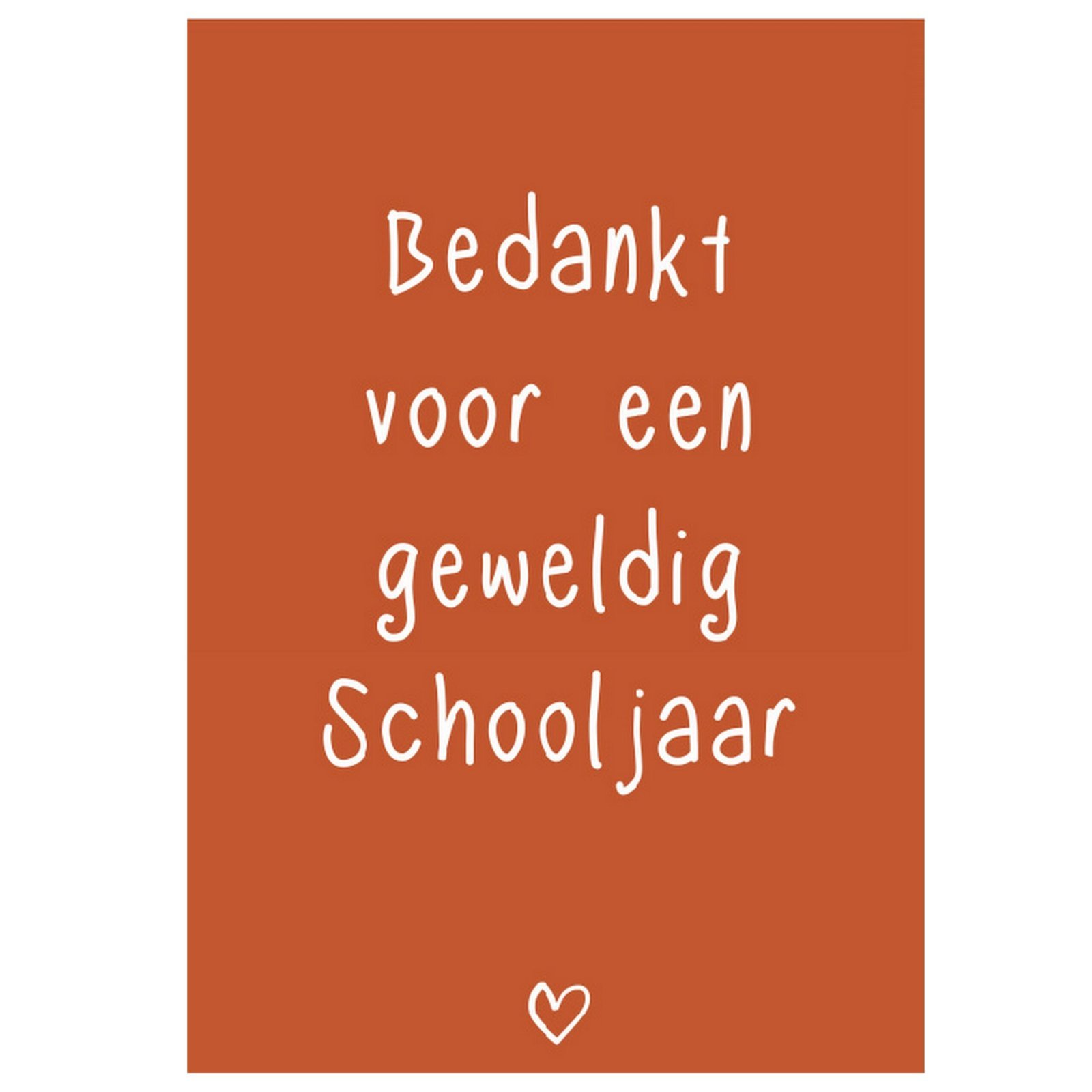 Kaart Bedankt voor een geweldig schooljaar