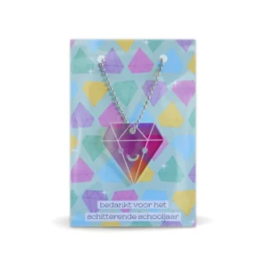 Bedankt voor het schitterende schooljaar | sleutelhanger met kaart