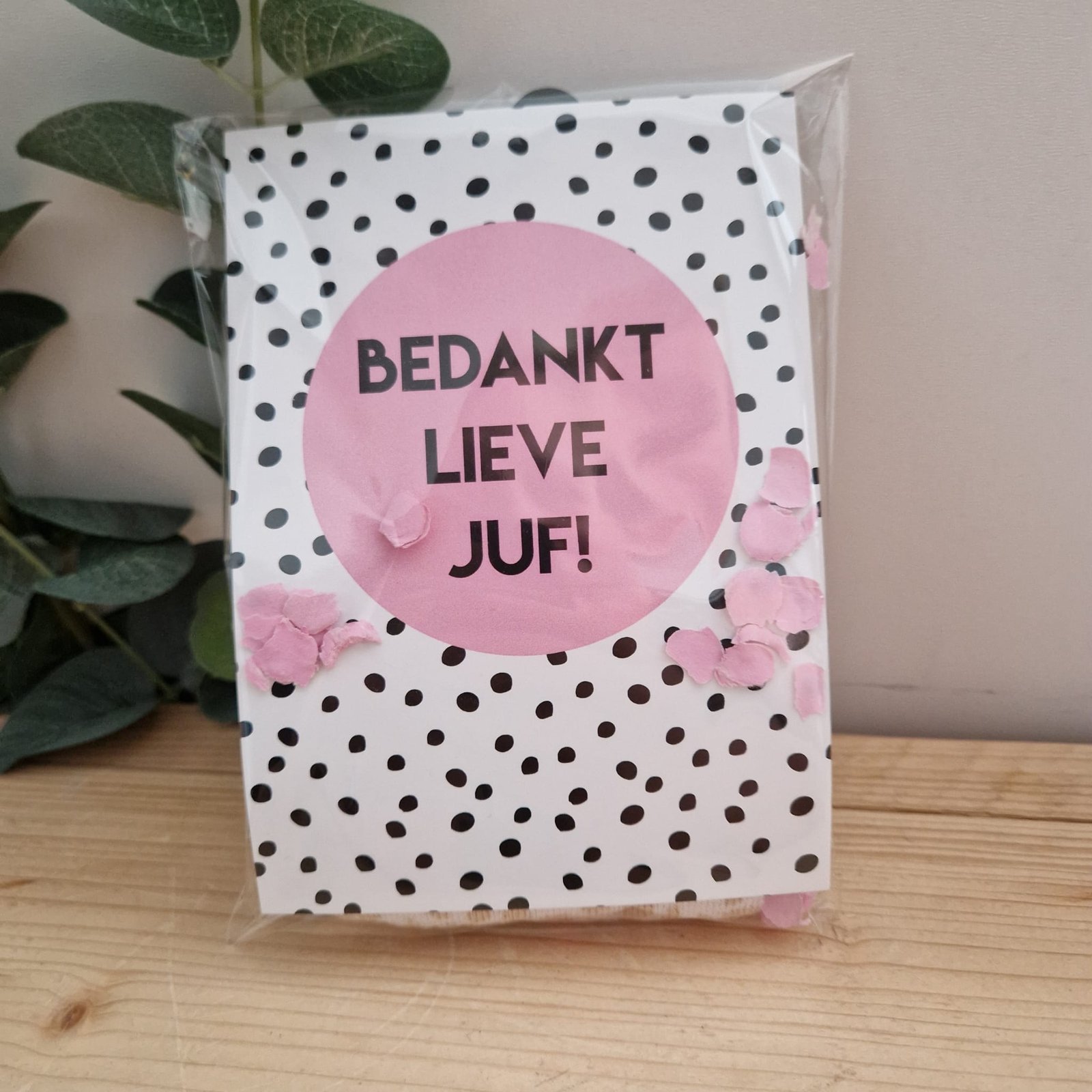 Cadeauset Sok Juf maat 36/40 + Kaart - Afbeelding 2