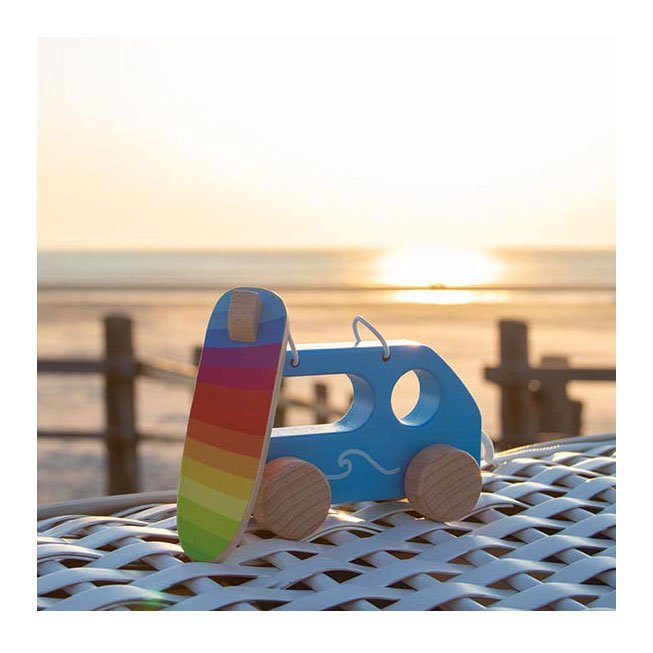 Goki Houten Trekfiguur Surfwagen - Afbeelding 3