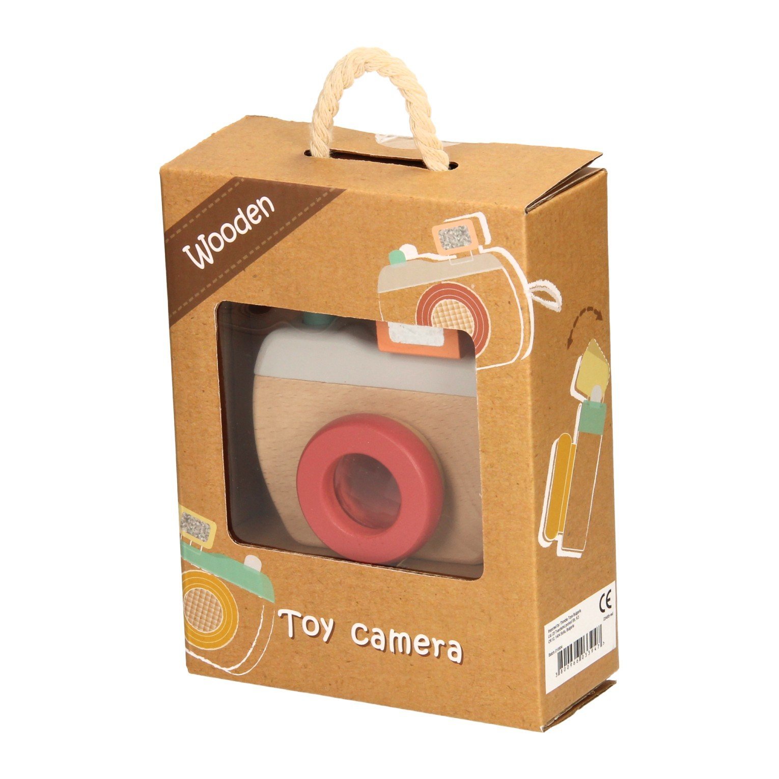 Houten Camera - Rood - Afbeelding 2