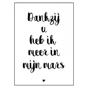 MINI Kaartje Dankzij u heb ik meer in mijn mars