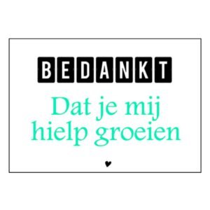 MINI Kaartje Bedankt dat je mij hielp groeien