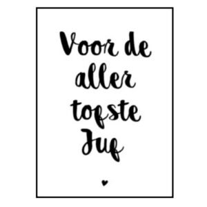 MINI Kaartje Aller tofste juf