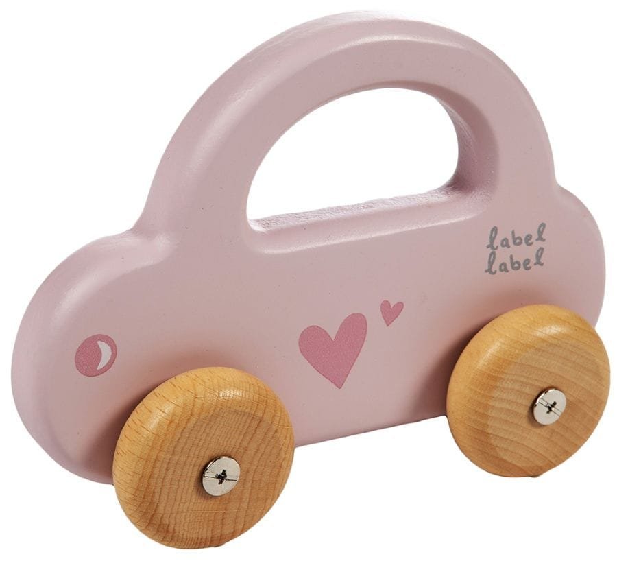 Label Label Houten Auto Roze - Afbeelding 2