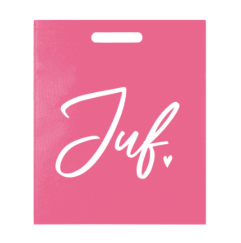Non Woven Tas - Juf Roze