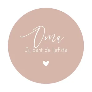 Onderzetter | Oma jij bent de liefste | Roze