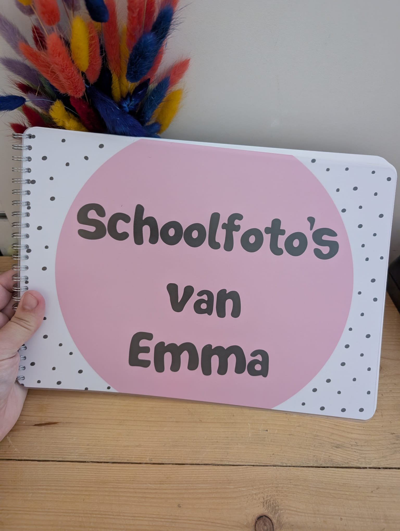 Schoolfotoboek Roze met naam - Afbeelding 29