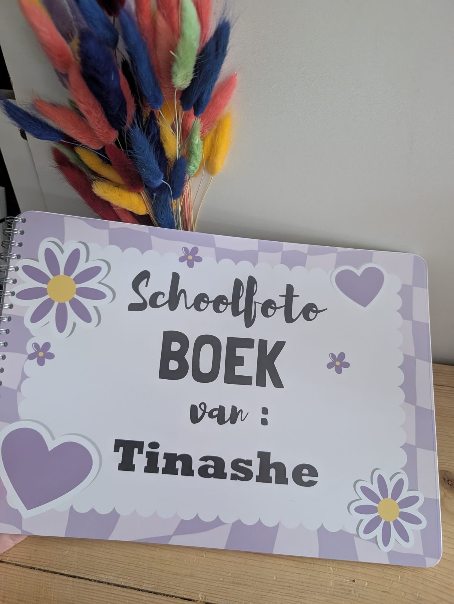 Paars Schoolfotoboek met naam - Afbeelding 20