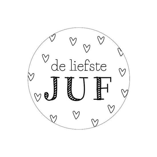Sticker Rond De liefste juf
