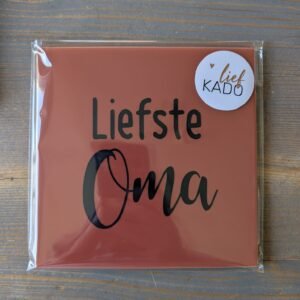 Tegeltje – Liefste Oma ( Rood/Chili)