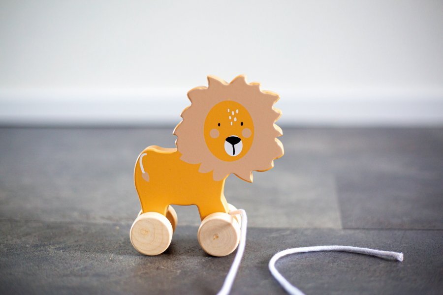 Tryco Houten Leeuw Trekfiguur - Afbeelding 4