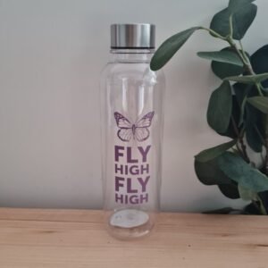 Waterfles met naam op de achterkant