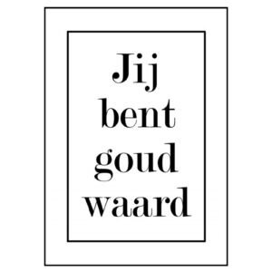 Kaart Jij bent Goud waard