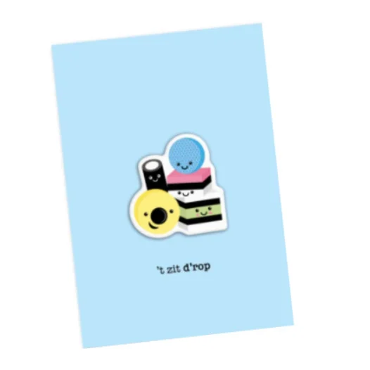 'zit D'ROP | magneetkaart + Blauwe envelop