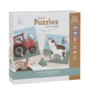Little Dutch 4 in 1 puzzel Little Farm FSC