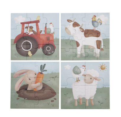 Little Dutch 4 in 1 puzzel Little Farm FSC - Afbeelding 4