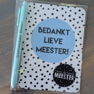 Kaart met Pen - "Jij bent een Super Meester !