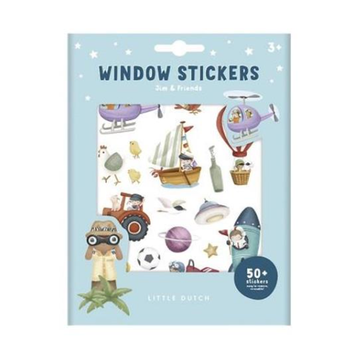 Little Dutch Raamstickers Jim & Friends