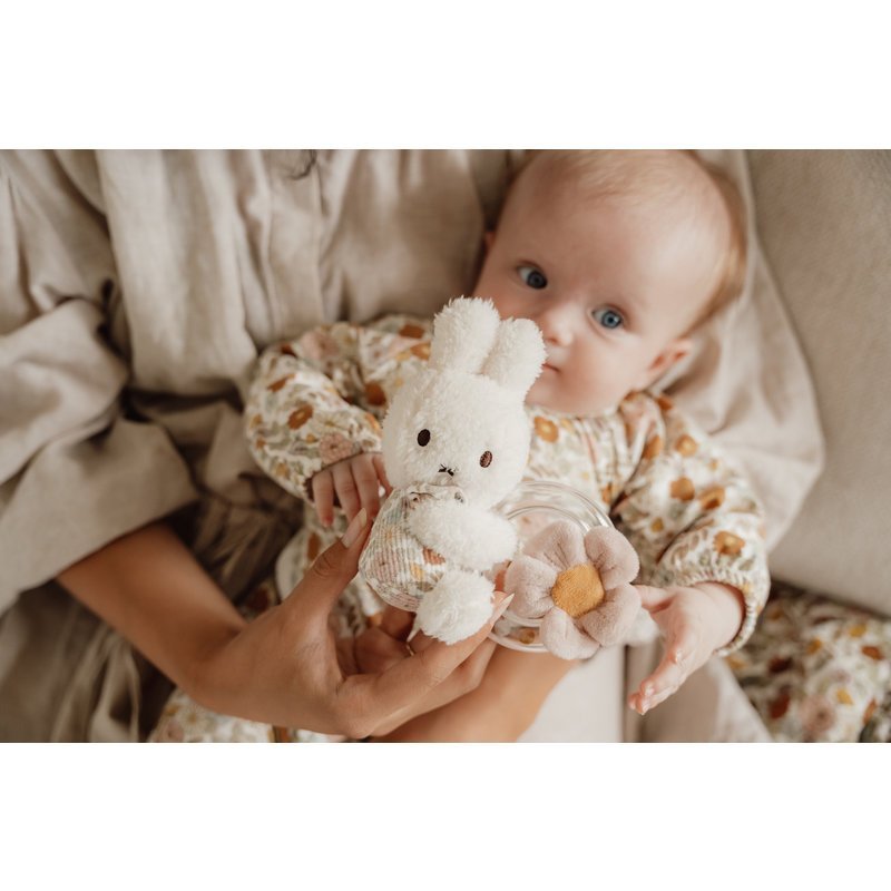 Little Dutch & Nijntje vintage flowers ringrammelaar - Afbeelding 3