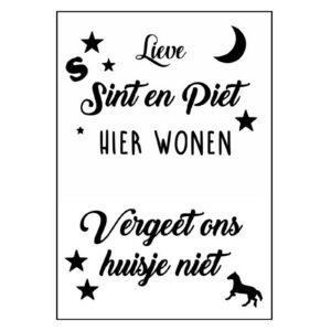 Kaart Hier wonen... vergeet ons huisje niet (a5 kaart)