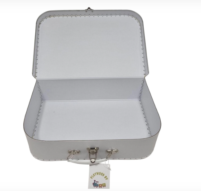 Kartonnen Koffertje met naam,Wit, Groot - Afbeelding 24