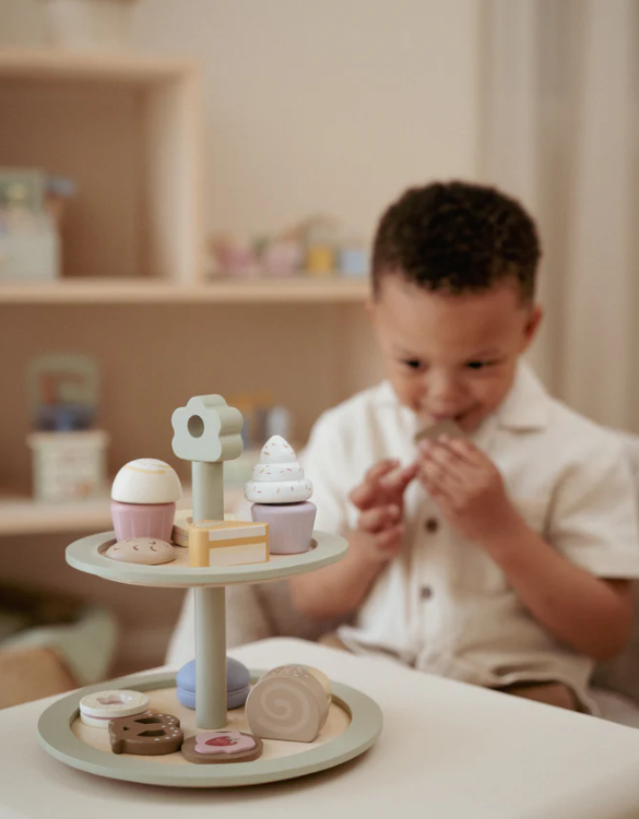 Little Dutch Houten Etagere met Gebak FSC - Afbeelding 2