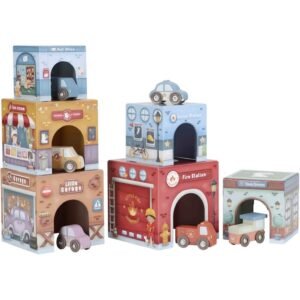 Little Dutch Stapeltoren Inclusief 6 Auto’s – Hout