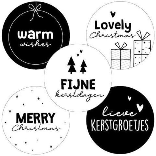 Sticker “Fijne Kerstdagen assorti