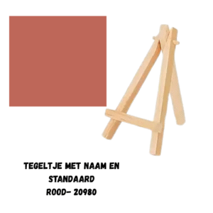 Tegeltje – Rood met eigen tekst