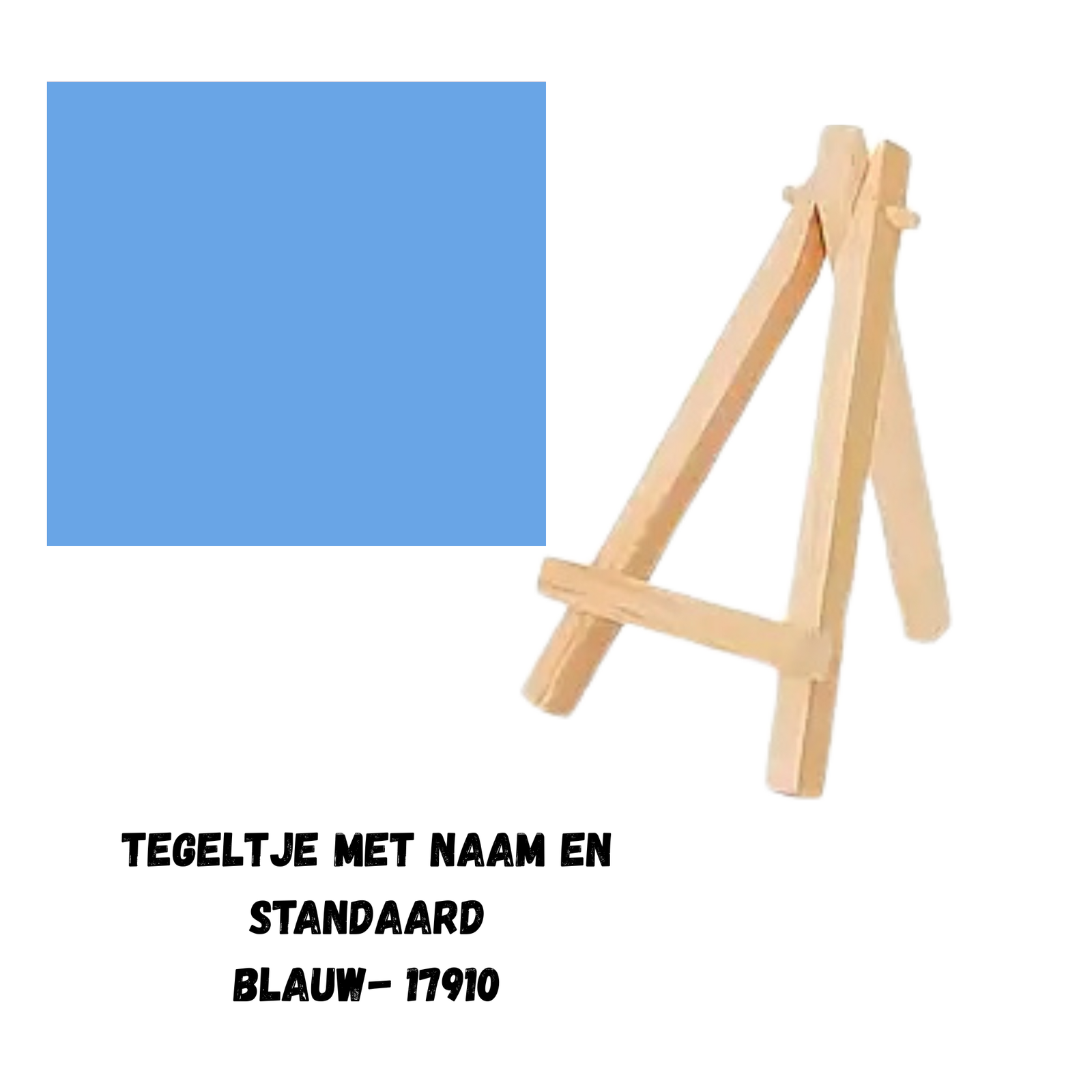 Tegeltje – blauw met eigen tekst