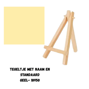 Tegeltje – Licht geel met eigen tekst