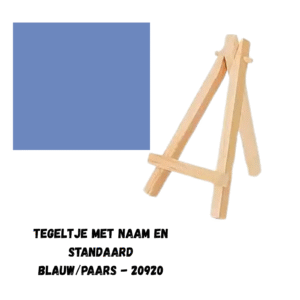 Tegeltje – Blauw/Paars met eigen tekst