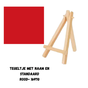 Tegeltje – Rood met eigen tekst