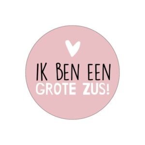 Sticker Ik ben Grote Zus (roze)