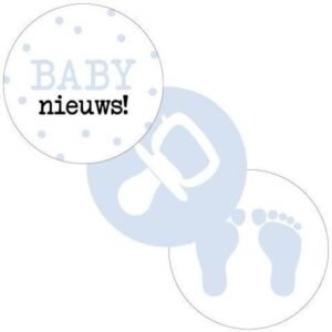 Sticker -  Baby nieuws, blauw (3 varianten)