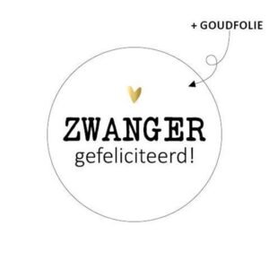 Sticker -  Zwanger gefeliciteerd
