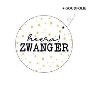 Sticker - Hoera Zwanger