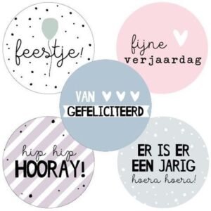 Sticker - Verjaardag (5 varianten)