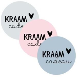 Sticker - Kraamcadeau (assorti 3 kleuren)