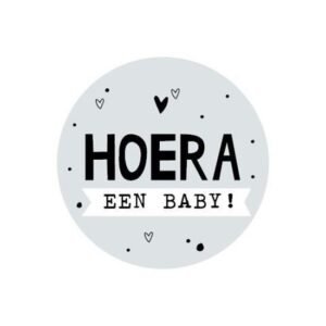 Sticker - Hoera een baby