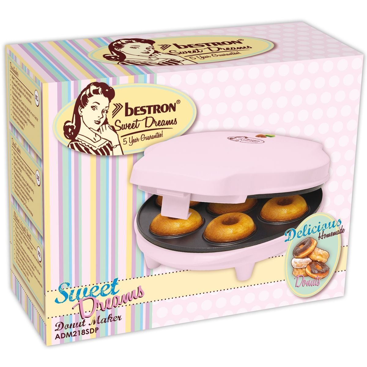 Bestron Donut Maker Roze - Afbeelding 3
