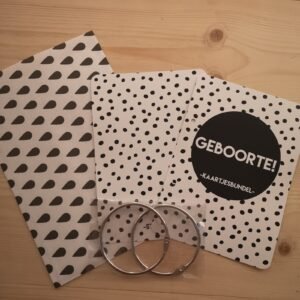Kaartjesbundel : Geboorte ( zwart/wit)