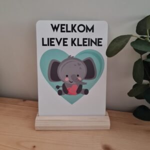 Kaart Welkom Lieve Kleine, Olifant (a5 kaart)
